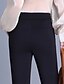 preiswerte Anzughosen für Damen-Damen Anzughose Mode Streetwear Volle Länge Natürliche Taille Einfach Tasche Elastischer Bund Weich Formell Büro Straße Schwarz Herbst Normale Passform
