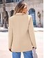voordelige Blazers &amp; Kostuums-Dames Blazer Comfortabel Ademend Zak Knop Modieus Modern Effen Werk Dagelijks Normaal Strijkijzer Normale pasvorm Lange mouw bovenkleding Zwart Wit Khaki Lente Herfst