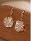 abordables Boucle d&amp;#39;oreille pour femme-Boucles d&#039;oreilles pendantes élégantes en forme de rose pour femme – alliage plaqué or avec pétales nacrés, style vintage romantique, idéales pour les mariages, les fêtes et les occasions formelles