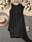 preiswerte Chiffonkleider-Damen Minikleid Freizeitkleid Chiffonkleid Sommerkleid Unterkleid Mode Modern Täglich Strand Wochenende Normale Passform Einfach Ärmellos Rundhalsausschnitt Schwarz Rosa Purpur Khaki Sommer
