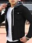 baratos Casacos &amp; Sobretudos para Homem-Homens jaqueta leve Jaqueta Carga Jaqueta casual Férias Diário Manter Quente Bolsos Primavera Outono Tecido Moda Clássico Com Capuz Padrão Preto Branco Vermelho Azul Marinha Azul Casaco