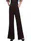 abordables pierna ancha y cintura alta-Mujer Perneras anchas pantalones de traje Pantalones Moda Ropa de calle Longitud total Alta cintura Plano Transpirabilidad Cómodo Calle Ropa Cotidiana Noche Negro Blanco Rojo Azul Real Primavera Otoño