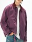 baratos Jaquetas Casuais-Homens jaqueta leve Jaqueta Carga Jaqueta casual Férias Diário A Prova de Vento Jaqueta Corta-Vento Bolsos Outono Inverno Tecido Moda Clássico Colarinho Chinês Padrão Preto Branco Roxo Verde Casaco