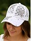 abordables Chapeaux pour femmes-Casquette de baseball en maille respirante à strass floraux pour femme - design papillon élégant, idéale pour les loisirs de mode, les activités de plein air et les fêtes