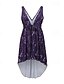 ieftine Rochii Boho-Pentru femei Rochii Midi Rochie de epoca Rochie Boho Rochie occidentală Epocă Modă În aer liber Vacanță Zilnic Fit regulat Floare Fără manșon În V Mov Vară