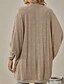 preiswerte Offene Frontstrickjacke-Damen Strickjacke Lässig Einfarbig Gerippt Kapuze Gestrickt Langarm Normale Oberteile Stricken Outdoor Ferien Ausgehen Schwarz Rosa Herbst