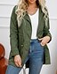 economico giacca attiva-Per donna Cappotto Impermeabile Confortevole Cerniera completa Coulisse Moda Stile da Strada Semplice All&#039;aperto Casual Quotidiano Lungo Con Cappuccio Vestibilità regolare Manica Lunga Capispalla