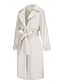 abordables Manteaux d&#039;Hiver-Femmes Manteau Confortable Boutons Mode street style Uni Extérieur Décontracté Quotidien Long Col Rabattu Coupe régulière manche longue Vêtements d&#039;extérieur Noir bleu marine Beige Automne Hiver