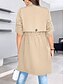 abordables Manteaux Trench-Femmes Veste Décontractée Confortable Respirant Avec Poches Mode Occasionnel Uni Vacances Rue Occasionnel Tenue quotidienne Ouvert devant Régulier Col Rabattu Coupe régulière manche longue Vêtements
