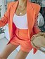 preiswerte Blazer &amp; Anzüge-Damen Blazer Bequem Atmungsaktiv Tasche Mode Modern Einfach Arbeit Täglich Regulär Umlegekragen Normale Passform Langarm Oberbekleidung Rosa Orange Grün Frühling Herbst