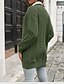 abordables Gilet Ouvert-Femmes Cardigan Occasionnel Couleur Unie Épais Col en V Tricoté manche longue Hauts Réguliers Tricoter Quotidien Fête Sortir Jaune Vert Véronèse Automne Hiver