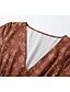 tanie Sukienki boho-Damskie Sukienka midi Codzienne sukienki Sukienka rozkloszowana Letnie sukienki Sukienka Boho Zabytkowe Urlop Codzienny Wyjściowe Regularny Kwiaty Długi rękaw W serek Brązowy Lato