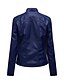 voordelige Imitatieleren jassen-Dames Jas van imitatieleer Winddicht Comfortabel Zak Volledige ritssluiting Modieus Buiten Effen Straat Casual / Dagelijks Normaal Strijkijzer Normale pasvorm Lange mouw bovenkleding Diep Paars Zwart