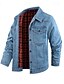 abordables Chaquetas Cargo-Hombre Chaqueta ligera Chaqueta casual Chaqueta de mezclilla Vacaciones Diario Bolsillo Otoño Invierno Plano Moda Clásico Diseño Regular Negro Marrón Verde Trébol Azul Oscuro Azul claro Chaquetas
