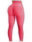 baratos Leggings e collants para ioga-Mulheres Leggings Scrunch Butt Bootcut Compressão abdominal Butt Lift Ioga Ginástica Corrida Meia-calça Preto Branco Rosa claro Elastano Esportes Roupas Esportivas Com Stretch