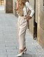 economico pantaloni eleganti da donna-Per donna Pantaloni Eleganti Moda Streetwear Lunghezza intera Naturale Semplice Tasca Elastico in vita Comodo Formale Ufficio Lavoro Nero Beige Caffè Autunno Vestibilità regolare