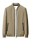 abordables Vêtements d&#039;extérieur élites pour hommes-Homme Veste Légère Entraînement Extérieur Coupe-vent Zip Up Avec Poches Printemps Automne Couleur Unie Élégant Vacances Col montant Noir Rouge foncé bleu marine Kaki Veste