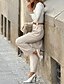 economico pantaloni eleganti da donna-Per donna Pantaloni Eleganti Moda Streetwear Lunghezza intera Naturale Semplice Tasca Elastico in vita Comodo Formale Ufficio Lavoro Nero Beige Caffè Autunno Vestibilità regolare