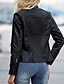 economico Giacche da Donna-Per donna Giacca in Ecopelle Confortevole Tasca Cerniera completa Moda Stile da Strada Semplice All&#039;aperto Casual Quotidiano Regolare Collo alla coreana Vestibilità regolare Manica Lunga Capispalla