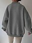abordables Sudaderas y Sudaderas con Capucha Texturizadas-Mujer Sudadera Sudaderas Plano Ropa de calle Casual Manga Larga Escote en Pico Tops regulares Calle Festivos Noche Retazos Negro Marrón Beige Gris Otoño Invierno