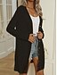 economico Cappotti &amp; Trench-Per donna Giacca Casual Confortevole Traspirante Bottoni Casual Semplice Vacanza Streetwear Casuale Abbigliamento quotidiano Monopetto Lungo Scollo a V Vestibilità regolare Manica Lunga Capispalla