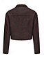 お買い得  レザージャケッ-女性用 レザージャケット 快適 フルジップ ファッション ストリートスタイル 平織り アウトドア カジュアル／普段着 ショート 折襟 レギュラー 長袖 アウターウェア ブラック ピンク キャメル 春 秋