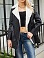 abordables Vestes Sherpa-Femmes Veste en Polaire Confortable Fermeture intégrale Mode street style Uni Extérieur Décontracté Quotidien Régulier Col Rabattu Coupe régulière manche longue Vêtements d&#039;extérieur Noir Bleu Chameau