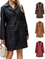 voordelige Winterjassen-Dames Jas Comfortabel Knop Modieus Street Style Effen Buiten Casual / Dagelijks Lang Strijkijzer Normale pasvorm Lange mouw bovenkleding Zwart Bordeaux Kameel Herfst Winter