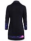 abordables Hauts Floraux-Femmes Chemisier A Ombre Élégant Occasionnel manche longue Col Bénitier Hauts Longs Quotidien Boutons Imprimé Noir Violet Vert Printemps Automne Hiver