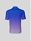 cheap Tops-Men&#039;s Golf Polo Shirt Blue Short Sleeve Top Golf Attire Clothes Outfits Wear Apparel