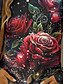 abordables Camiseta floral-Camiseta de mujer de manga larga con cuello redondo de manga larga tunic gráfica floral plantas vintage elegante clásica de cuello redondo regular impresiones diarias en amarillo rojo azul púrpura