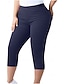 preiswerte Einfarbige Leggings-Damen Übergrössen Stoffhosen Leggings Gemütliche Leggings Stumpfhosen sportlich Wadenlang Natürliche Taille Einfach Elastischer Bund Bequem Po-Lifting Bauchkontrolle Yoga Alltagstauglich Dunkelrot