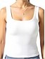 billige Enkel tank topp-Dame Camisole Tank Top Helfarge Daglig Stilfull Fritid Ermeløs Øsehals Vanlige topper Daglig Svart Hvit Rosa Militærgrønn Blå Sommer