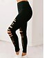 billige Ensfarvede leggings-Dame Leggins Hyggelige leggings Gade Afslappet Lang Høj Talje Vanlig Ribbet Åndbarhed Blød Mikroelastisk Yoga &amp; Danse Sko Gade Sort Grå Efterår Regulær