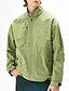 baratos Jaquetas Casuais-Homens jaqueta leve Jaqueta Carga Jaqueta casual Férias Diário A Prova de Vento Jaqueta Corta-Vento Bolsos Outono Inverno Tecido Moda Clássico Colarinho Chinês Padrão Preto Branco Roxo Verde Casaco