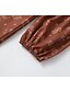 tanie Sukienki boho-Damskie Sukienka midi Codzienne sukienki Sukienka rozkloszowana Letnie sukienki Sukienka Boho Zabytkowe Urlop Codzienny Wyjściowe Regularny Kwiaty Długi rękaw W serek Brązowy Lato