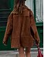billige Kåper og trenchcoats-Dame Frakk Bekvem Lomme Knapper Mote Gate stil عادي utendørs Fritid / hverdag Normal Aftæpning Normal Langermet Yttertøy Brun Vår Høst