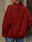 זול הודיות ומעילים עם מרקם-בגדי ריקוד נשים Pullover אחיד סגנון רחוב יום יומי נוח שרוול ארוך צווארון V חולצות רגילות רחוב חגים ליציאה ורוד מסמיק יין אפור סתיו