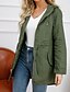 economico giacca attiva-Per donna Cappotto Impermeabile Confortevole Cerniera completa Coulisse Moda Stile da Strada Semplice All&#039;aperto Casual Quotidiano Lungo Con Cappuccio Vestibilità regolare Manica Lunga Capispalla