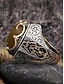 billige Menns smykker-menns vintage krystall statement-ring – justerbare, åpne sølvbelagte smykker med utskåret design til mote, fester og gaver