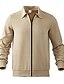 abordables Vestes Décontractées-Homme Veste Légère Veste Décontractée Vacances Quotidien Respirant Avec Poches Jacquard Printemps Automne Uni Mode Classique Revers Régulier Noir Blanche bleu marine Kaki Gris Claire Veste