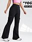 cheap Yoga Leggings &amp; Tights-Women's Capri Leggings Yoga Leggings Pocket Tummy Control High Waist Gym Dance Athletic Bottoms Solid Color Black Fall Sports Activewear Tight Fit