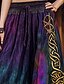cheap Wide Leg &amp; High Waisted-Women&#039;s Wide Leg Pants Trousers Palazzo Pants Fashion Boho Full Length High Waist Graphic Prints Elastic Waist Drawstring Print Breathability Comfortable Street Daily Wear Going out Purple Spring Fall