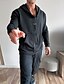 billiga träningsoverall och luvtröja för män-Herr Huvtröja Träningsoverall Aprikos Svart Brun Grön Huva Slät Jacquard Ficka 2 st Sport &amp; Utomhus Dagligen Helgdag Polyester Streetwear Grundläggande Ledigt Vår Höst Kläder Pull Tröjor