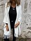 abordables Manteaux d&#039;Hiver-Femmes Manteau Chaud Confortable Gland Mode Moderne Occasionnel Uni Sortir Week-end Ouvert devant Régulier Sans Col Coupe régulière manche longue Vêtements d&#039;extérieur Noir Blanche Rouge Automne Hiver