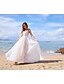 abordables Robes de Mariée-Robes de Mariage Boho à Dos Ouvert A-Ligne Col V Bretelles Fines Sans Manches Traîne Balayage  Brosse en Chiffon Robes de Mariée Avec Franges