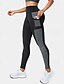 billige Yoga Leggings &amp; Tights-Dame Capri-tights Yoga Leggings Lomme Midjekontroll Høy Midje Treningsstudio Dans Treningsklær Bunner Fargeblokk Svart Høst sport Sportsklær Tett passform
