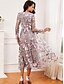 preiswerte Teelänge-A-Linie Brautmutterkleid Elegant Abnehmbar Rundhalsausschnitt Tee-Länge Chiffon Spitze Langarm mit Spitze Rüschen 2025