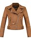 abordables Vestes en simili cuir-Femmes Veste Décontractée Gilet en daim Coupe-vent Chaud Fermeture éclair Avec Poches Mode Moderne Occasionnel Couleur Unie Sortir Week-end Fermeture éclair Régulier Revers en Pointe Coupe régulière
