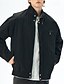 abordables Chaquetas Informales-Hombre Chaqueta ligera Chaqueta casual Vacaciones Diario Cortavientos Bolsillo Primavera Otoño Plano Moda Clásico Escote Chino Regular Albaricoque Negro Morado Verde Trébol Caqui Chaquetas